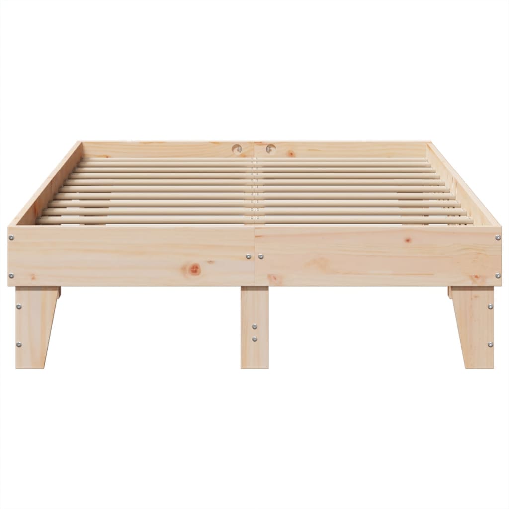 Bed Frame without Mattress 120x190 cm Small Double Solid Wood Pine